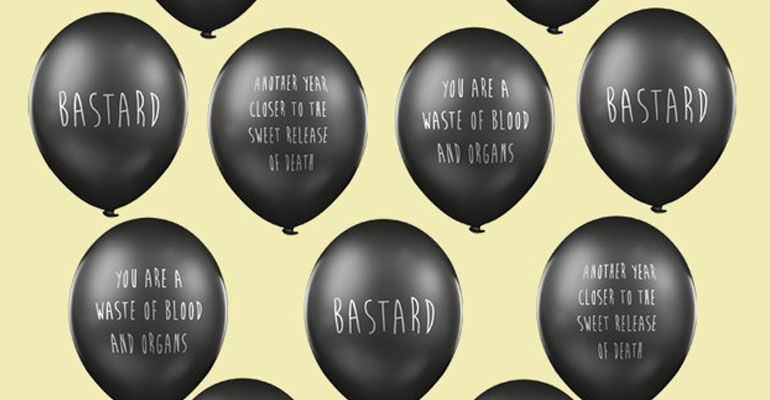 rude balloons