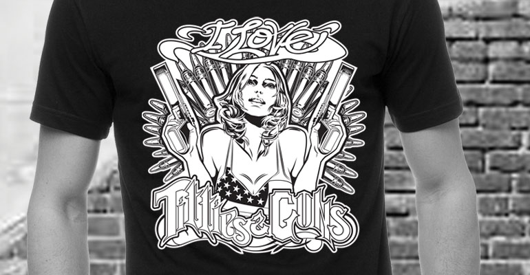 titties and guns tshirt