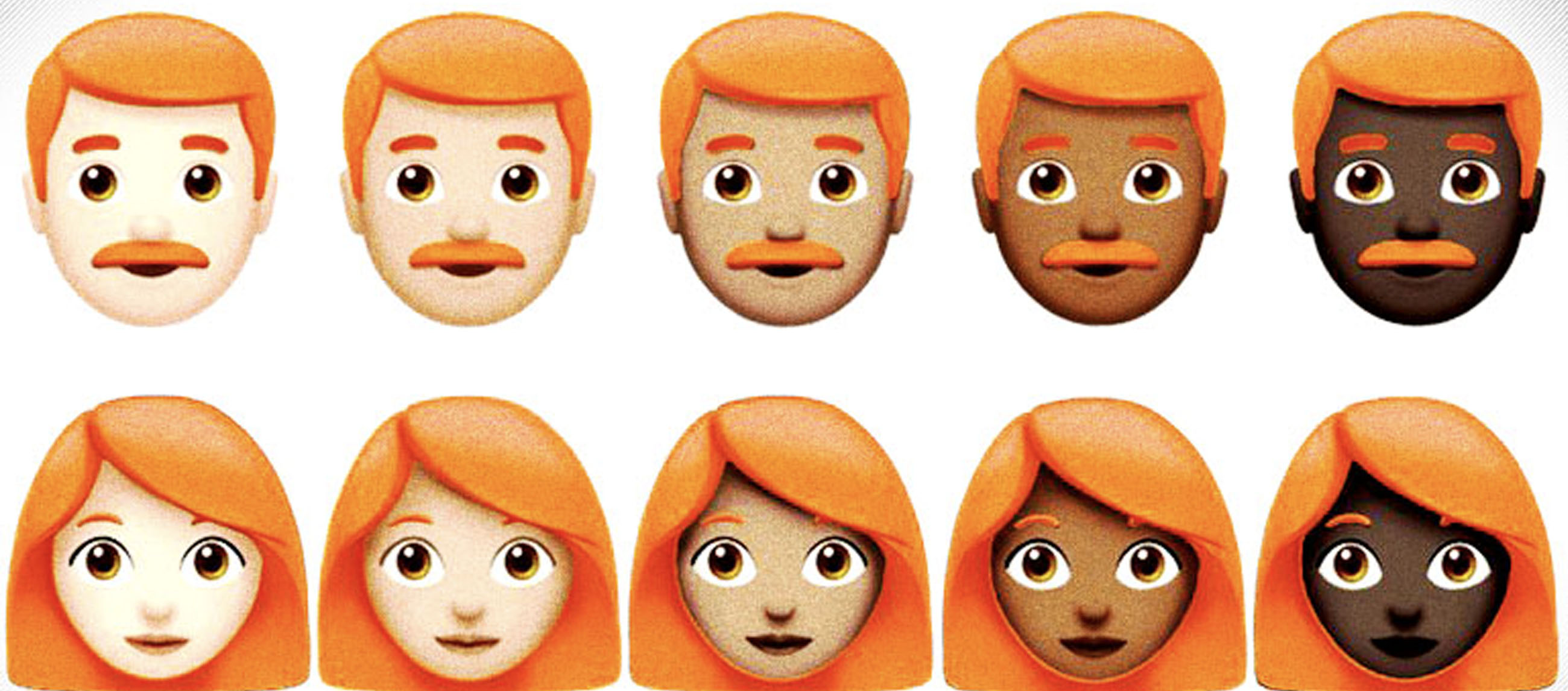 red head emojis