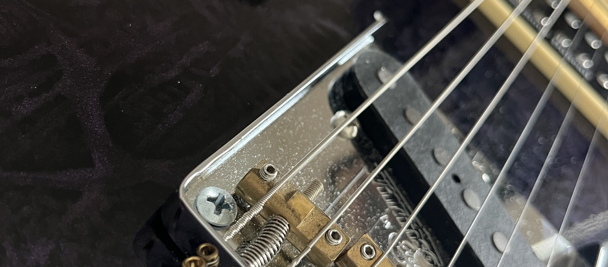 close up of guitar